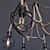 Sleek Glass and Rope Ceiling Light 3D model small image 2