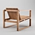 Indoor-Outdoor Classic BK11 Teak Chair 3D model small image 3