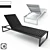 Eos Aluminum Sun Lounger: Stylish & Weatherproof 3D model small image 1