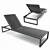 Eos Aluminum Sun Lounger: Stylish & Weatherproof 3D model small image 2