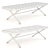 Modern Bench with Metal Frame: Axxia Cuoio 3D model small image 2