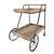 Portable Console Table with Wheels 3D model small image 1