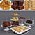 Sweet Treats Delight: Assorted Cookie Bars & Delectable Brownies 3D model small image 1