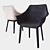 Elegant Draped Chair 3D model small image 1