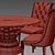 Elegant Glass Top Dining Set 3D model small image 3