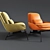 Modern Field Lounge Chair 3D model small image 2