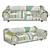 Elegant Greens: VITRA Butterfly Sofa 3D model small image 1