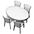 Elegant Dining Set 3D model small image 3