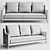 Modern Comfort Sofa 3D model small image 2