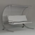 Title: Avantgarde Garden Swing: Modern Steel Frame and Textile Seat 3D model small image 3