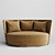 Modern Oval Woven Back Sofa 3D model small image 1