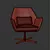 Elegant Swivel Armchair 3D model small image 3