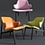 Sleek Larsen Lounge Chair 3D model small image 1