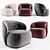 Modern Pipe Lounge Chair 3D model small image 1