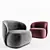 Modern Pipe Lounge Chair 3D model small image 2