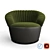 Cozy Velvet Armchair 3D model small image 1