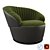 Cozy Velvet Armchair 3D model small image 2