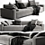 Sleek and Stylish Poliform Dune Sofa 3D model small image 1