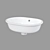 Elegant Oval Inset Sink: CASPIA 55 1 Hole 3D model small image 1