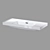 CREA 100 Inset Sink, White 3D model small image 1