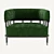 Stylish Milo Armchair 3D model small image 2