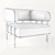 Stylish Milo Armchair 3D model small image 3