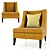 Chuchumber Dembies: Short-Back Armchair 3D model small image 1