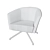 Elegant Violetta Swivel Armchair 3D model small image 3