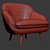 Modern Prius Armchair: Sleek Design & Comfort 3D model small image 3