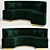 Elegant Curved BOURBON Sofa 3D model small image 1