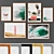 Modern 6-Piece Picture Set with Customizable Frames 3D model small image 1