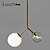 Duo Milky Chandelier - Elegant Lighting 3D model small image 1