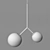 Duo Milky Chandelier - Elegant Lighting 3D model small image 2