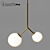 Milky Duo Chandelier V2: Elegant Illumination 3D model small image 1