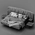 Cattelan Italia Marlon Bed: Sleek and Stylish Sleeping Solution 3D model small image 3