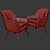 Sleek Home Sofa Chair 3D model small image 3