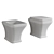 Elegant Hidra Ceramica TOSCA Toilet 3D model small image 2