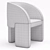 Baxter Lazybones Chair: Sleek Comfort for Any Space 3D model small image 3
