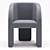 Baxter Lazybones Chair: Sleek Comfort for Any Space 3D model small image 4