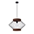 Elegant Black Wood Pendant Light 3D model small image 1