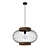 Elegant Black Metal Pendant Light 3D model small image 1