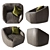 Modern Comfort: Inline Armchair by My Home Collection 3D model small image 2