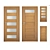 Alfy Collection: Classic Interior Doors with Oak Finish 3D model small image 1