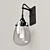 Elegant Tear Drop Glass Sconce 3D model small image 2