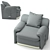 Eclipse Leather Armchair: Luxury Design 3D model small image 2