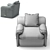 Eclipse Leather Armchair: Luxury Design 3D model small image 3