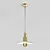 Elegant Median Gold Pendant Light 3D model small image 1