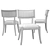 Elegant RH Classic Klismos Side Chair 3D model small image 3