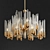 Sleek Crystal Chandeliers Collection 3D model small image 2