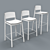 Elegant Grace Barstool by Swedese 3D model small image 3
